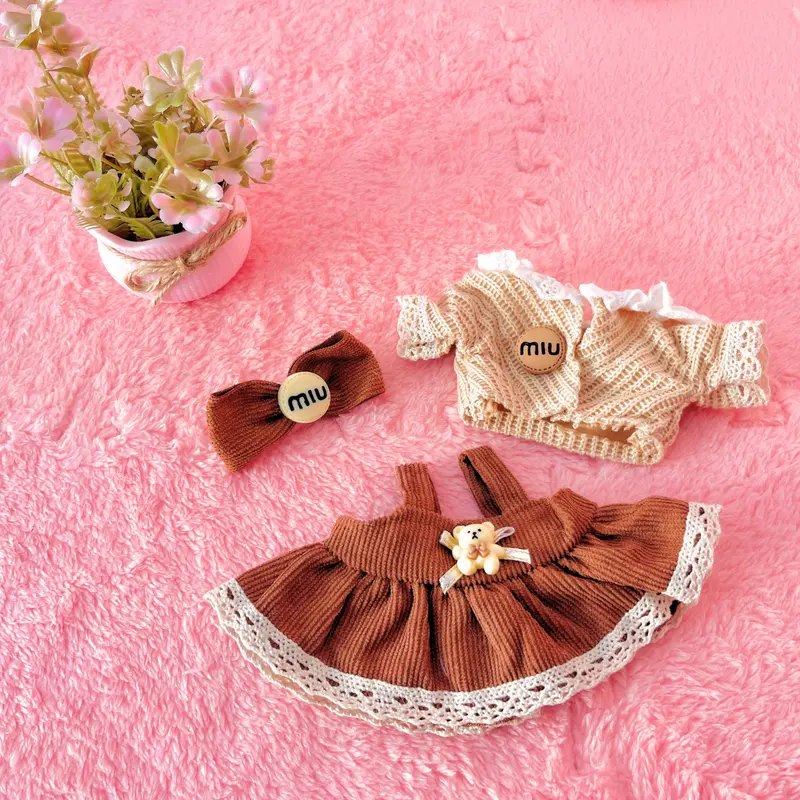 Conjunto Marrón Kawaii para Muñecas Cotton Doll 20cm · “ChocoBear”