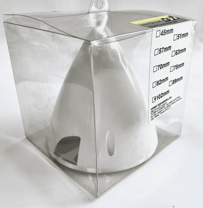 Cono Blanco Avion c/Tapa Aluminio 102 Mm