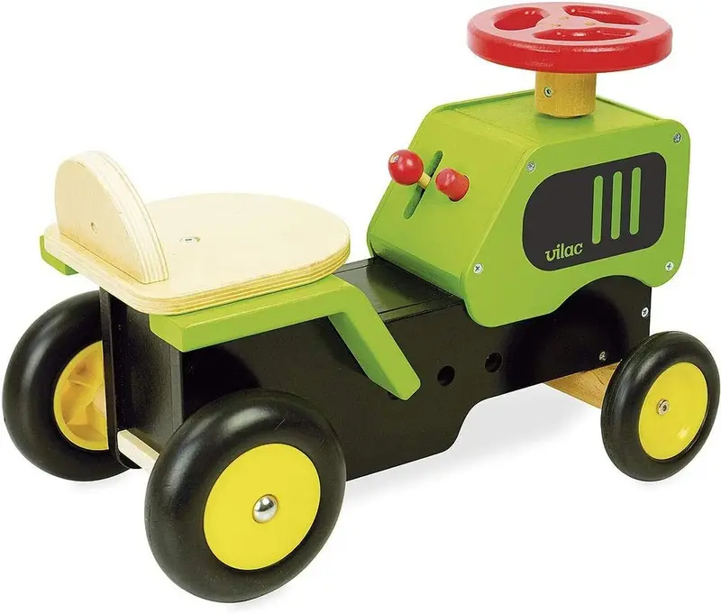 Correpasillos Tractor de Madera Vilac | Sonido y Bocina | +18 Meses