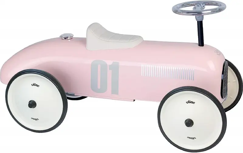 Correpasillos Vintage Vilac Rosa | Antivuelco | Metal | +18 Meses