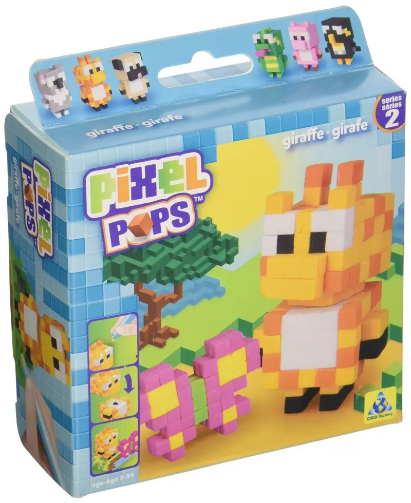 Crea figura 3d pixel pops figura girafa