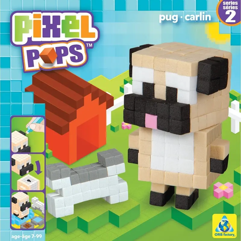 Crea figura pixel pops perro - pentagrama