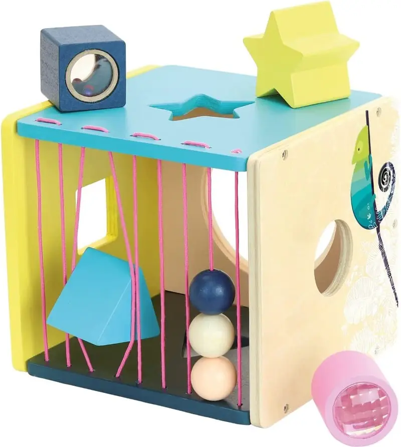 Cubo de Formas Sensorial Vilac | Encajes y Sonidos | +1 Año