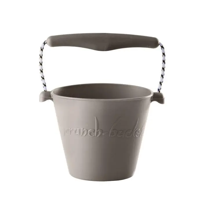 Cubo de Playa de Silicona Scrunch - Gris