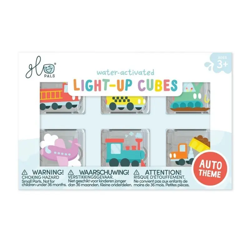 Cubos Luminosos GloPals, juguetes sensorial para baño