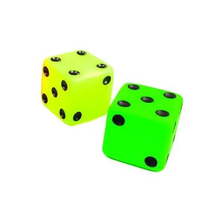 Dado plástico rígido 20x20 cm verde - amaya sport