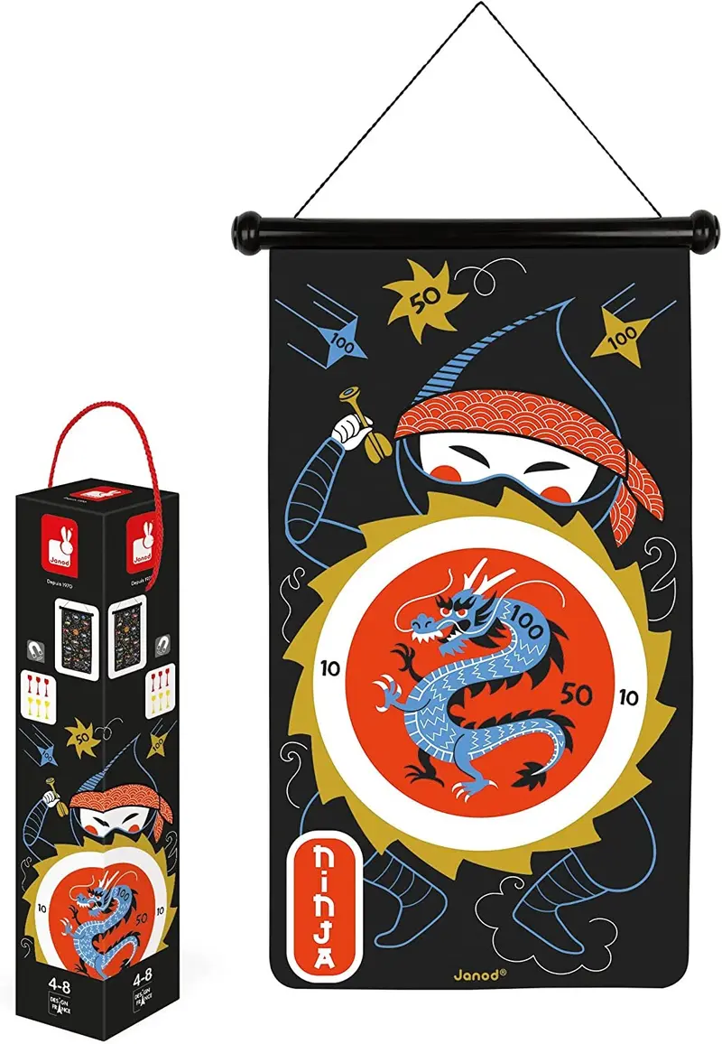 Dardos Magnéticos Ninja Janod - Juego Infantil Seguro 4-8 años