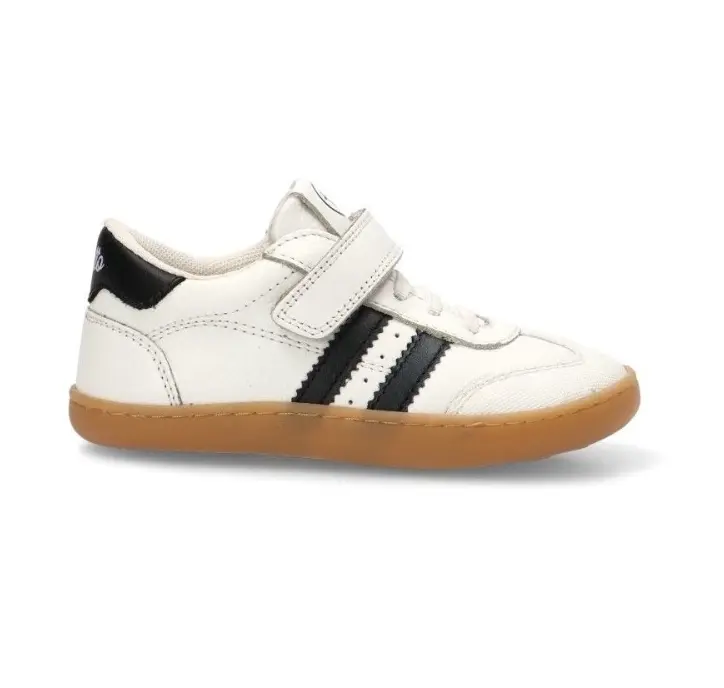 Deportiva Piel Junior Blanco y Negro – Chetto