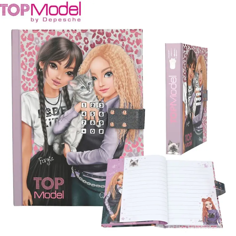 Diario con código secreto Top Model Rebel Kitty gatito
