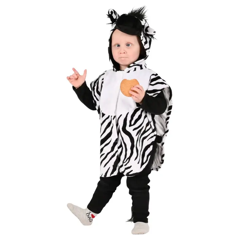 Disfraz poncho Cebra 1-4 años