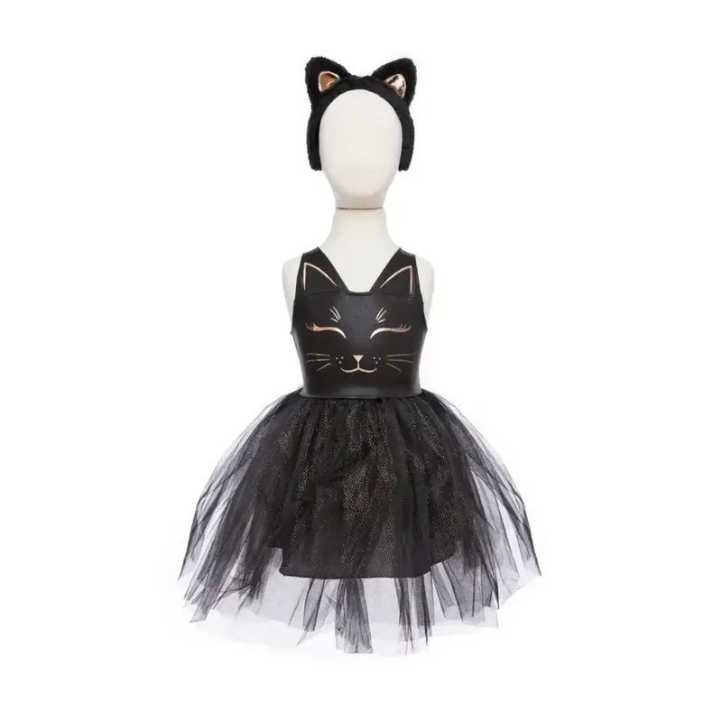 Disfraz vestido y diadema gatito negro