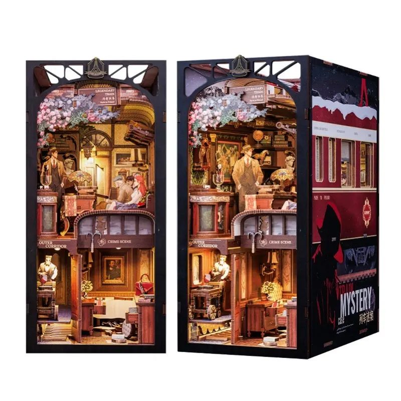 DIY Book Nook Kit - Book Journey - Train Mystery Case
