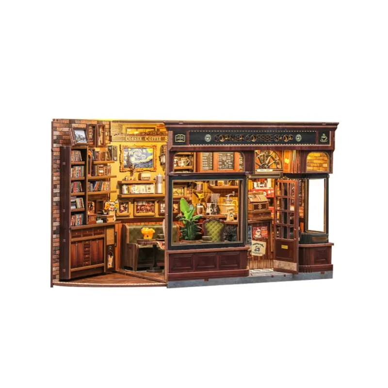DIY Miniature House - City Walk - Corner Coffee Shop
