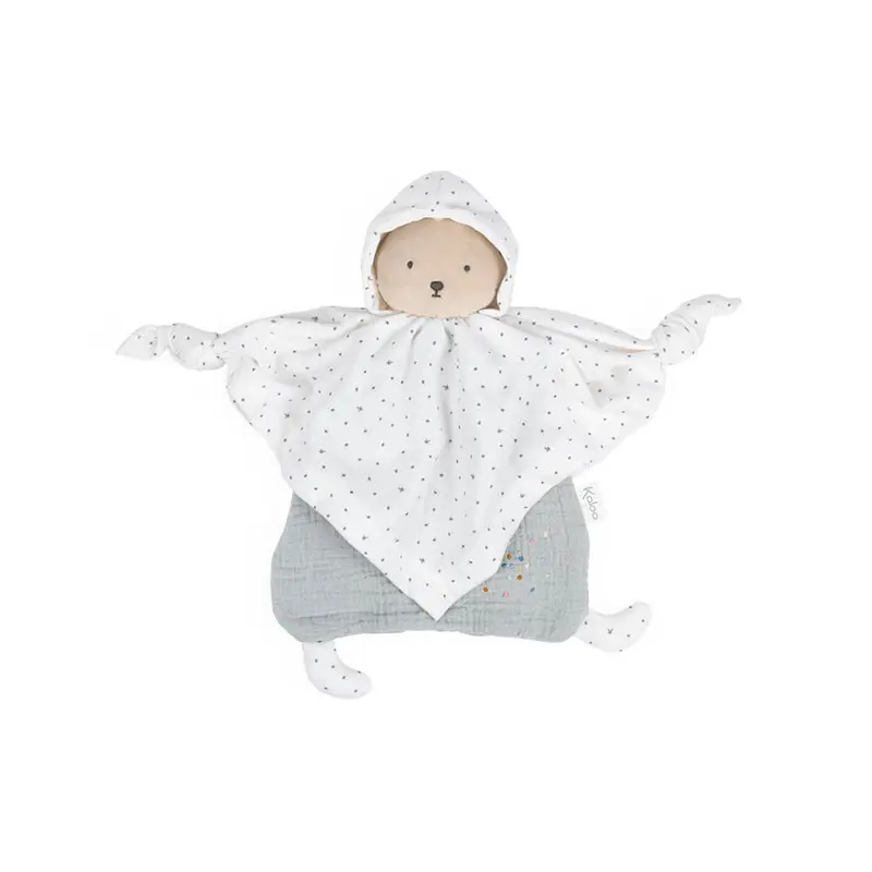 Doudou algodon organico oso gris