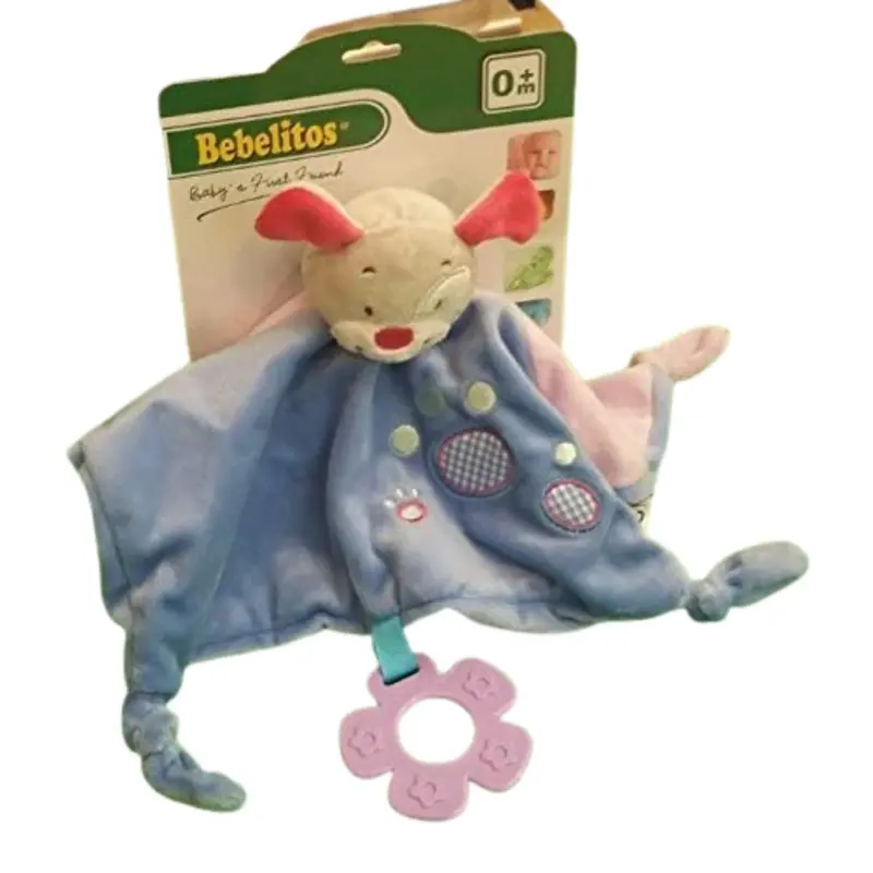 DOUDOU PERRITO BEBELITOS CON SONAJERO Y MORDEDOR 30 CM.