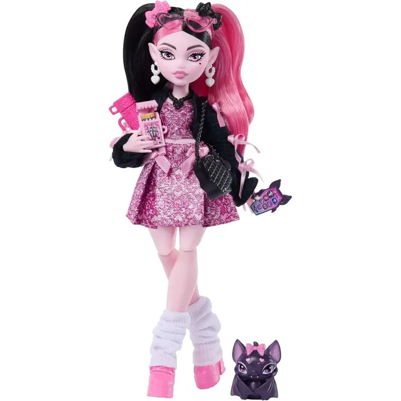 Draculaura Monster High con murciélago