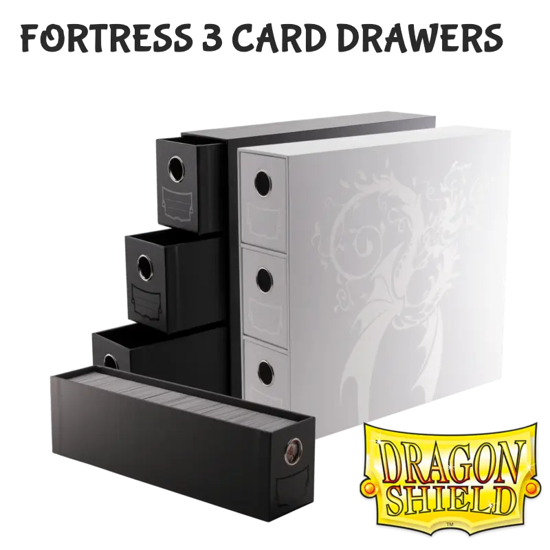 Dragon Shield - Fortress 3-Card Drawers Vertical - Black