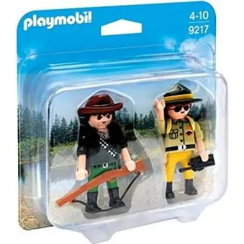 Duopack Guarda Forestal Ranger y Cazador Furtivo - Playmobil 9217
