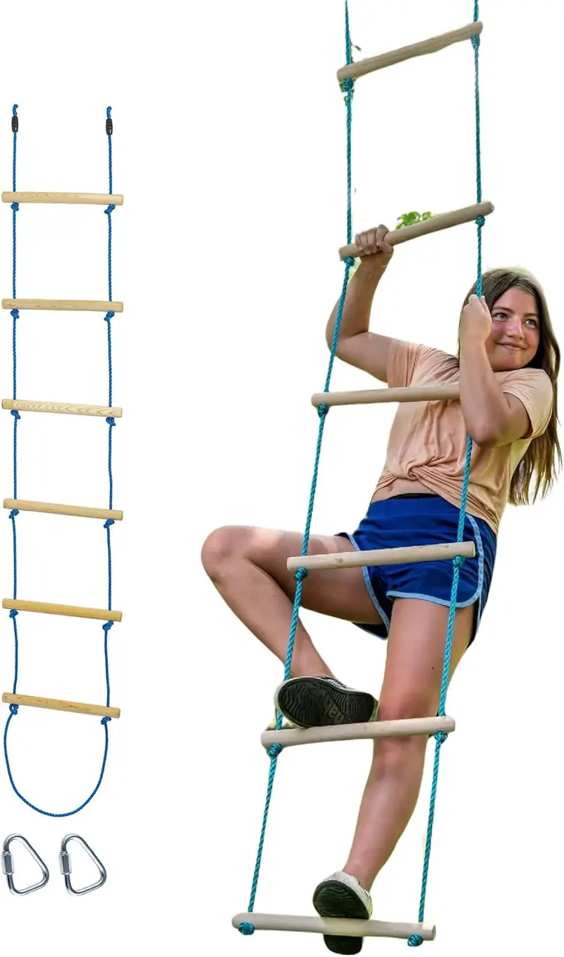 Escalera de Cuerda para Escalar 2 Metros - Trelines | Juego Exterior
