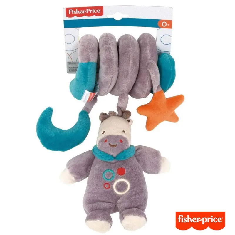 Espiral cuna bebe con jirafa peluche y sonajero Fisher Price 32 cm