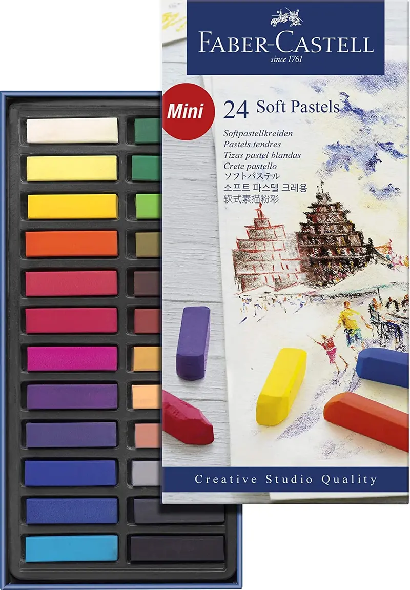 Estuche 24 Tizas Pastel Blandas Mini - Faber-Castell