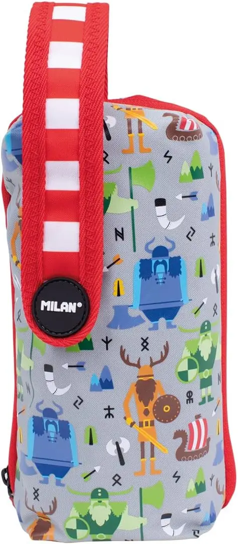Estuche 4 portatodos con material escolar serie vikingos - milán