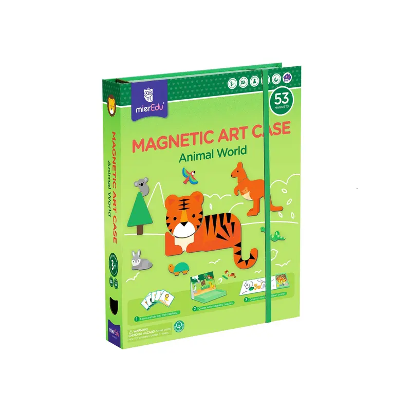 Estuche Arte Magnético Mundo Animal Mieredu ME153 | 53 Imanes Niños +3 Años