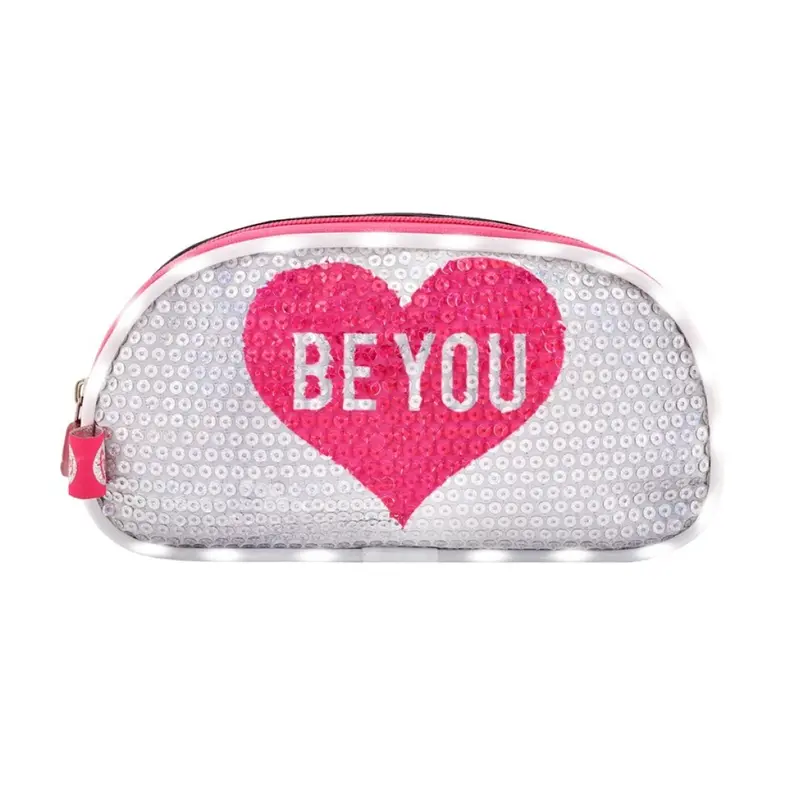 Estuche Be You Rosa con Luz LED y Lentejuelas Footy FO000188