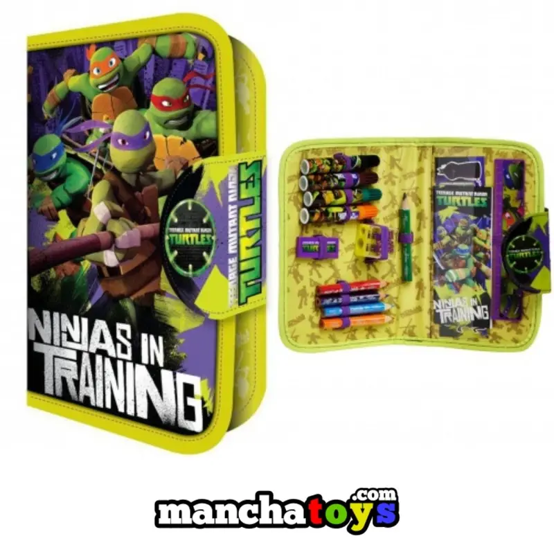 ESTUCHE COMPLETO TORTUGAS NINJA (1 CREMALLERA)
