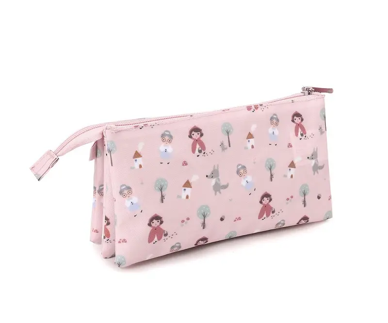 Estuche con 3 Compartimentos Caperucita