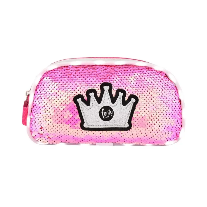 Estuche Corona Lentejuelas Reversibles con Luz LED Footy