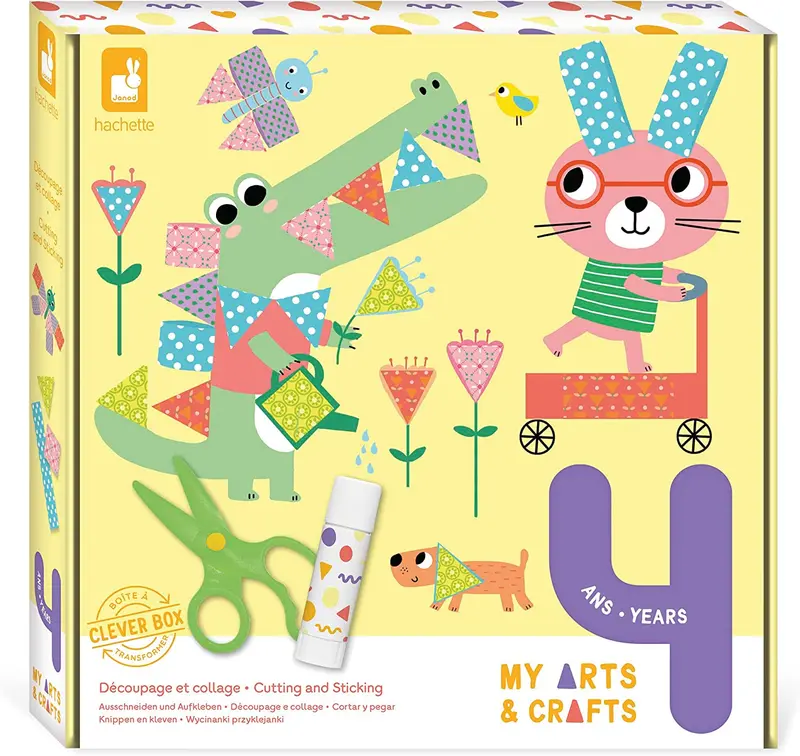 Estuche creativo cortar y pegar 4 años - janod j07747