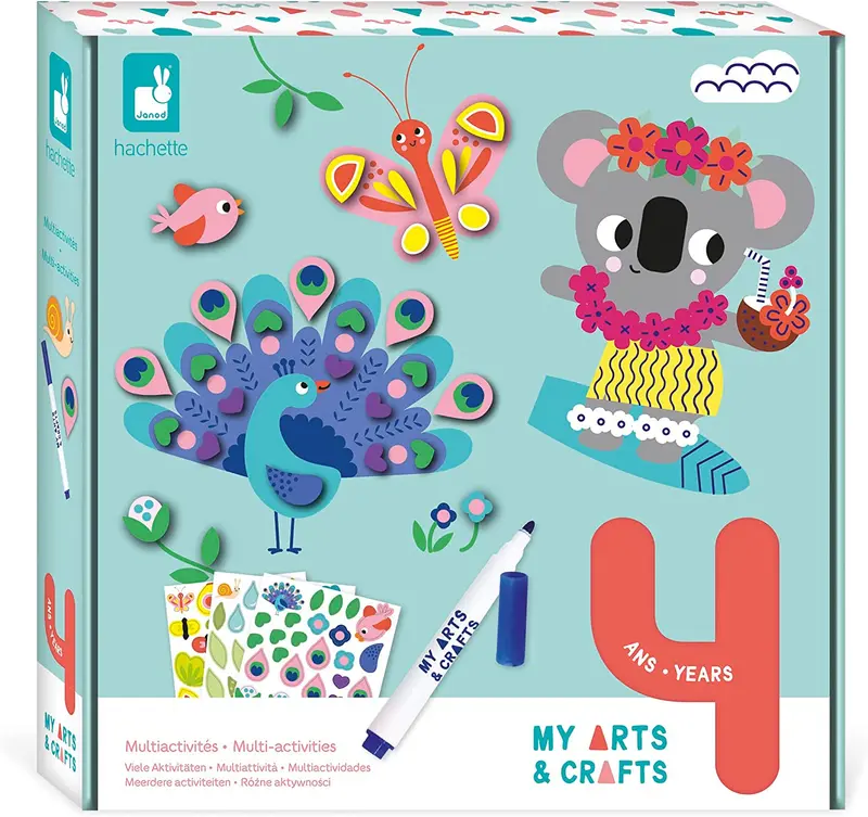 Estuche Creativo Mosaicos y Pegatinas Janod | 9 Obras de Arte | +4 Años