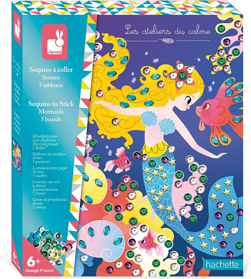 Estuche creativo pegar lentejuelas sirenas - j07926