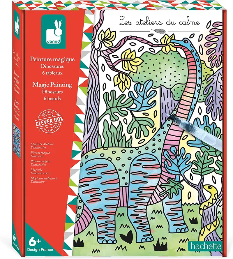 Estuche manualidades pintura mágica dinosaurios - janod j07873
