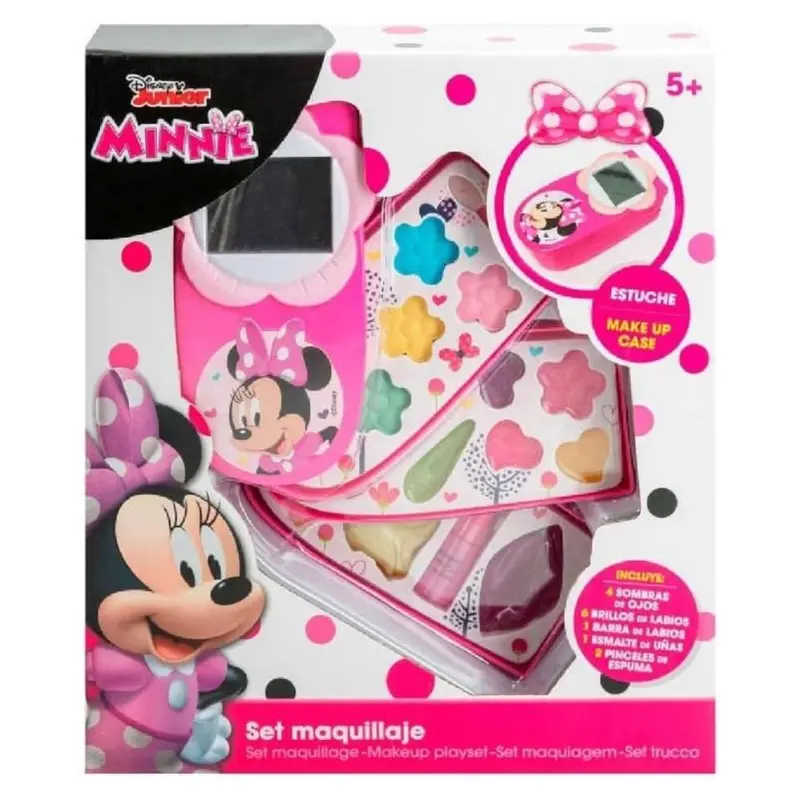 Estuche maquillaje infantil 3 pisos Minnie Mouse