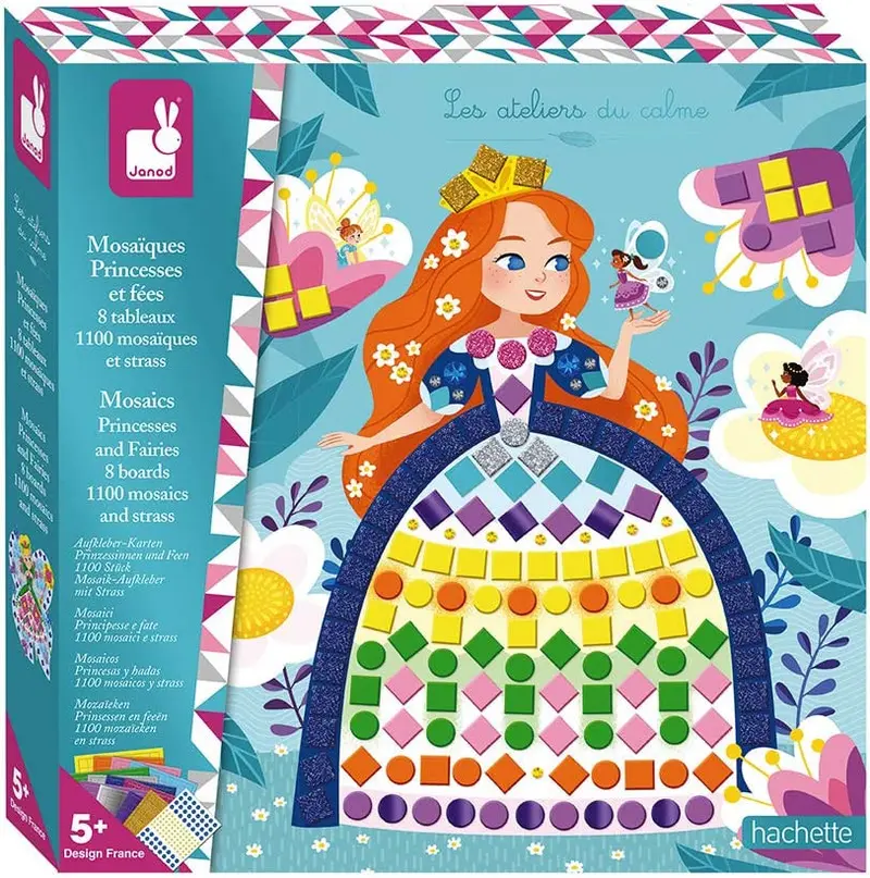 Estuche mosaicos princesas y hadas - janod j07962