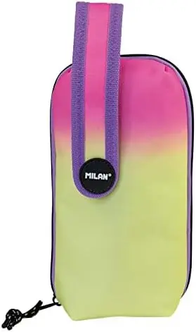 Estuche multi ovalado 4 departamentos sunset deluxe collection rosa y amarillo - milán ymi-08872sny