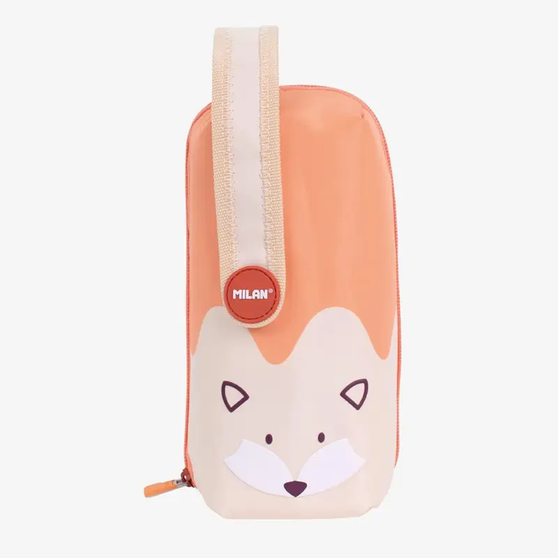 Estuche ovalado 4 departamentos naranja fun animals - milán