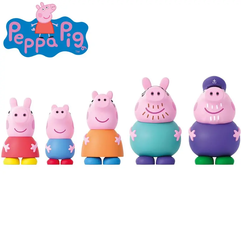 Familia de Peppa Pig 5 figuras para el baño