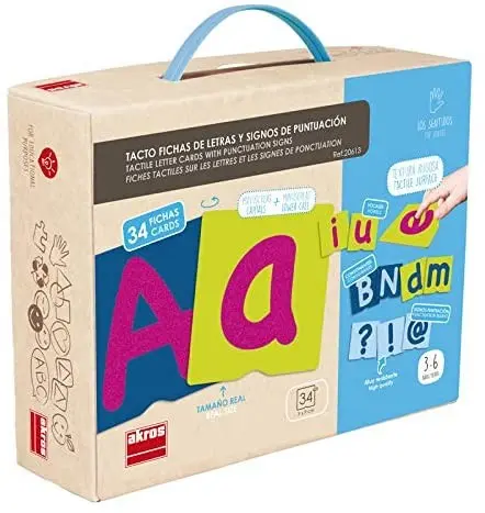 Fichas de Letras y Signos al Tacto Montessori Akros