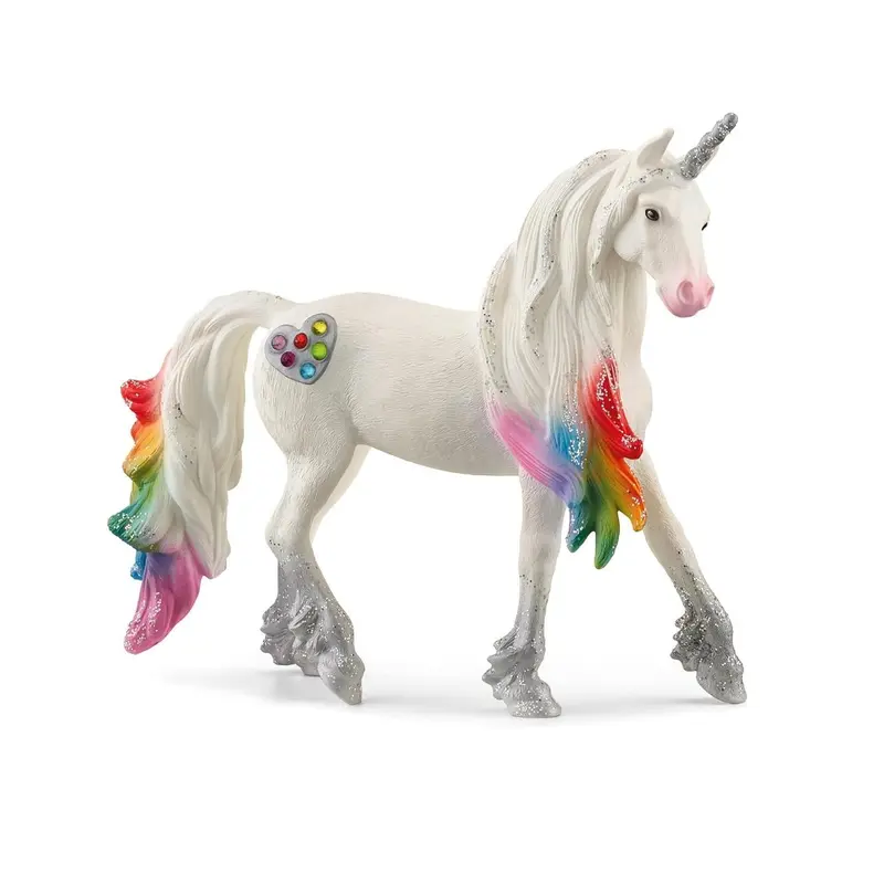 Figura animales Schleich Unicornio arcoíris, semental (70725)