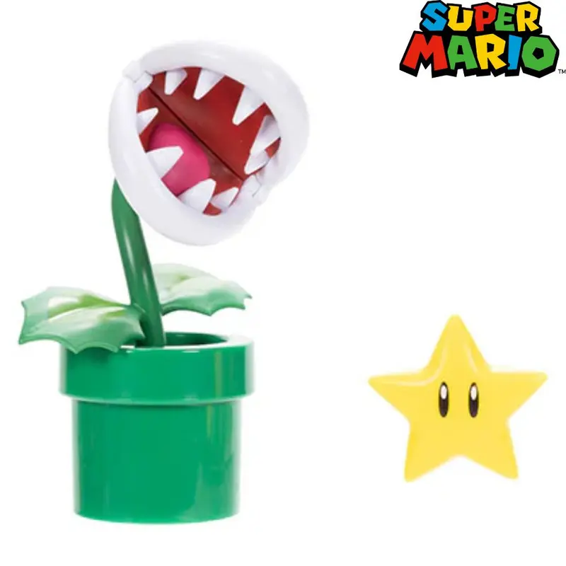 Figura planta piraña con estrella Super Mario Wave 40