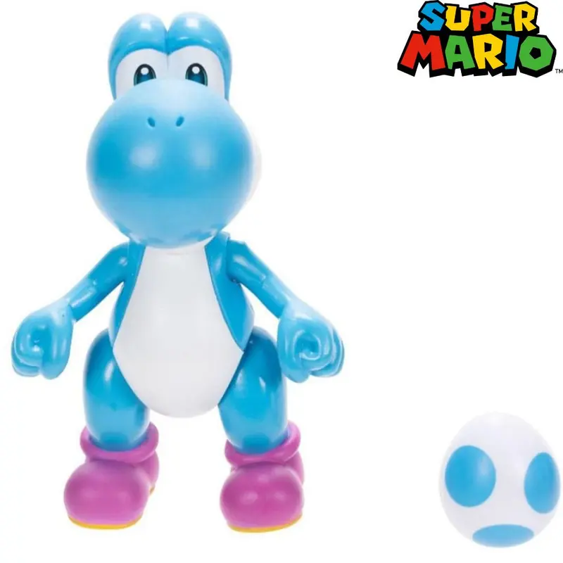 Figura Yoshi azul celeste con huevo Super Mario Wave 40