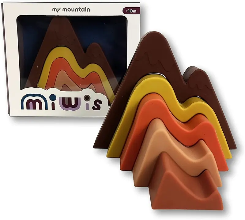 Figuras Apilables Silicona Montaña de Verano Miwis | Bebés Montessori