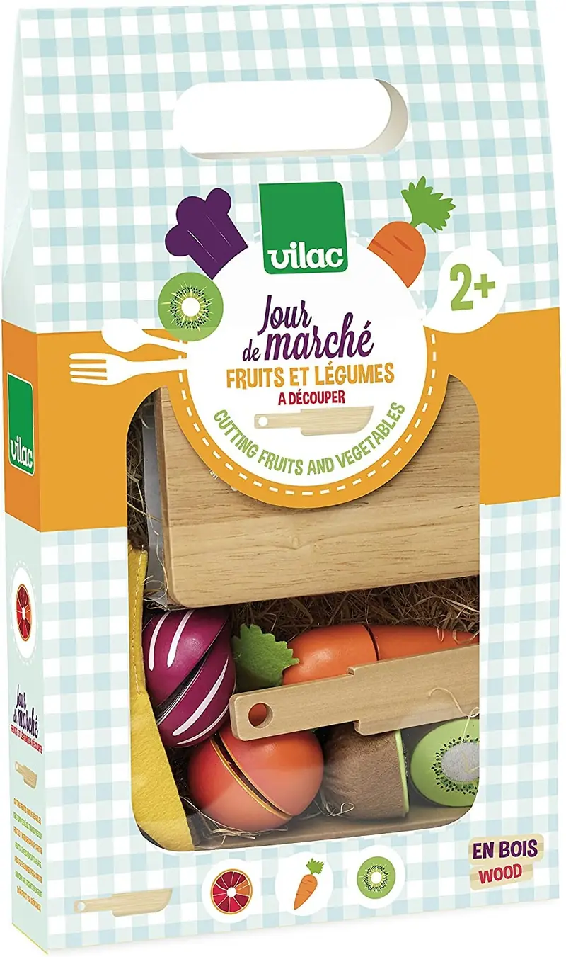 Frutas y Verduras para Cortar Vilac | Con Velcro y Tabla | +3 Años