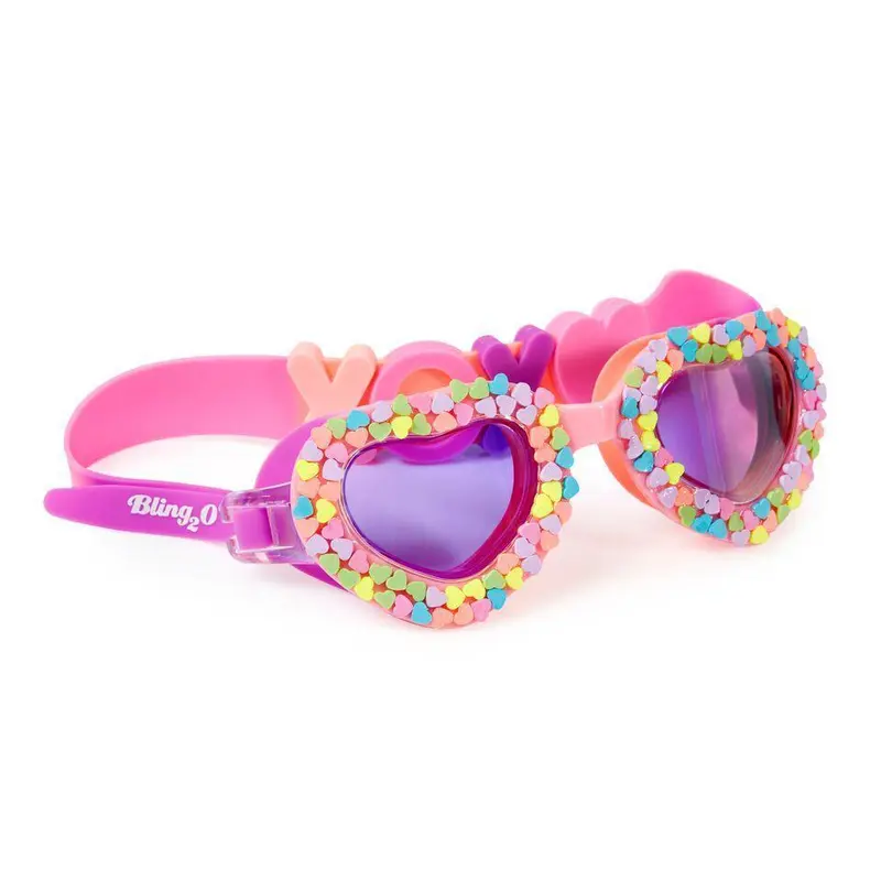 Gafas de Natación Candy Heart - Be Mine Corazón Pastel - Bling2O