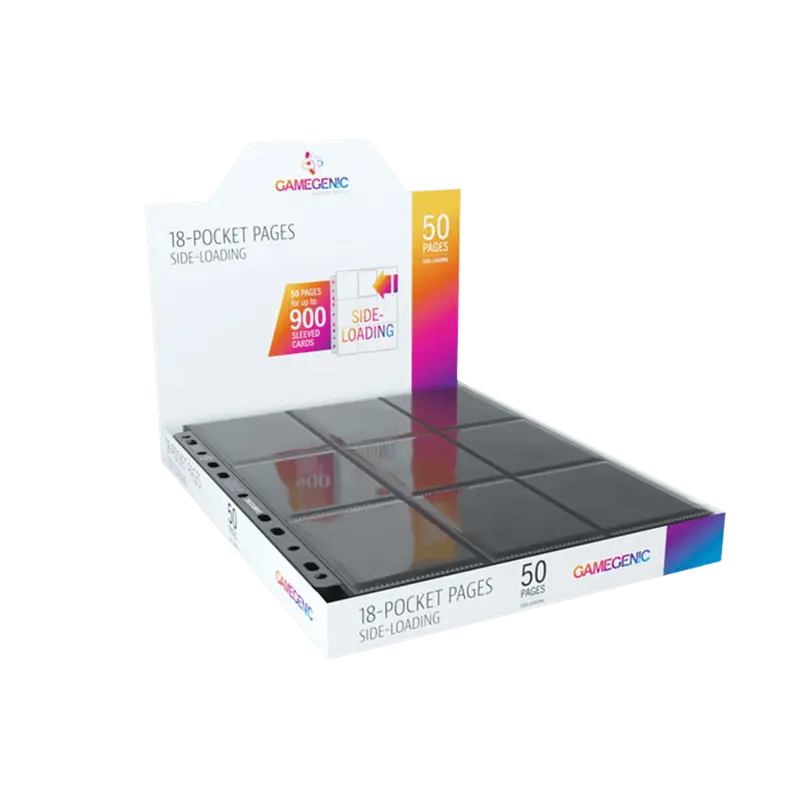 Gamegenic - 18-Pocket Pages Side-Loading Negro (50 páginas)