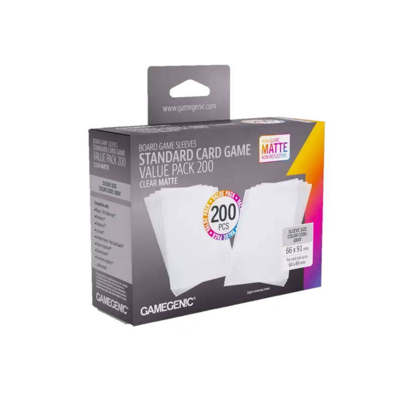 Gamegenic - Matte Sleeves Standard Card Game-Size Value Pack 200