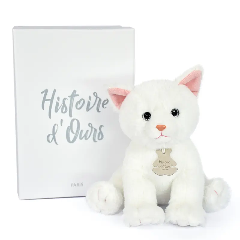 Gatito Blanco 23 cm - Histoire d'Ours- Doudou et Compagnie HO3155